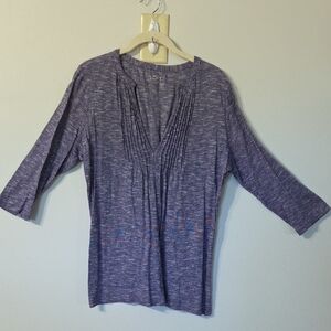 LOFT Heathered Purple Top